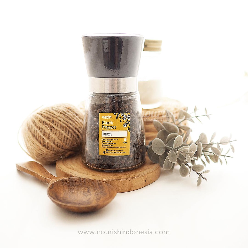 Nourish Indonesia, Black Pepper Powder 80 gr