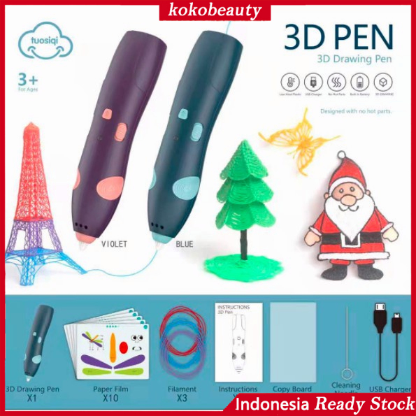&lt;COD&gt;3D Pen Printing Pen 3D Wireless Printer Arts Pen Making Doodle Arts &amp; Crafts
