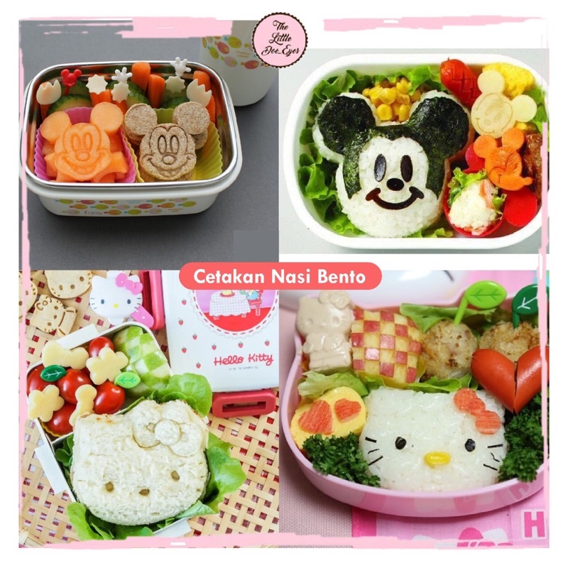 Cetakan Nasi Bento (Bunny, Kitty, Bear, Sun flower, cetakan bentuk makanan)