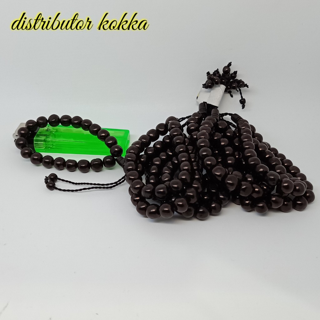 ( SUPER MURAH ) grosir 10 gelang kokka kaukah fukakah koka bulat kpl 8 mm hitam