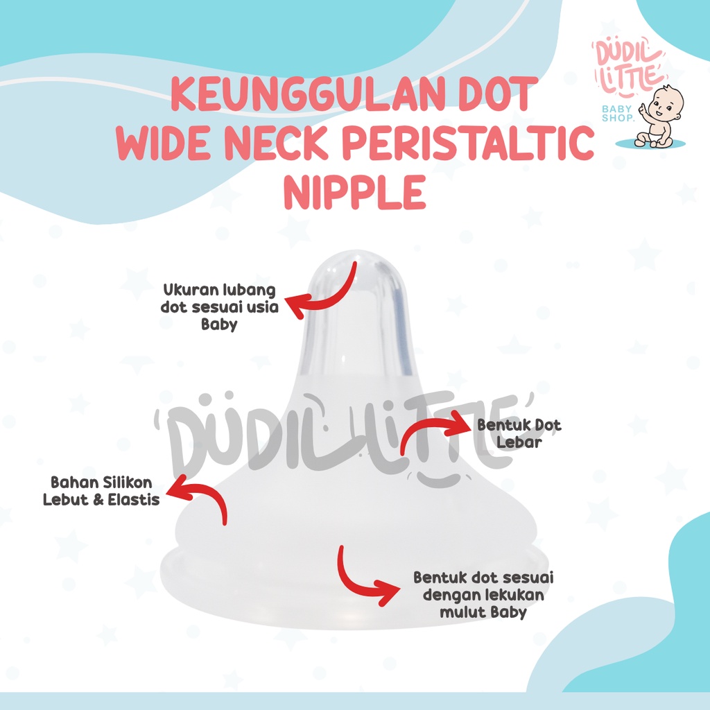 Dot Botol Susu Wide Neck Nipple Peristaltic Plus Dot Botol Susu Nipple Wide Neck 100% Garansi