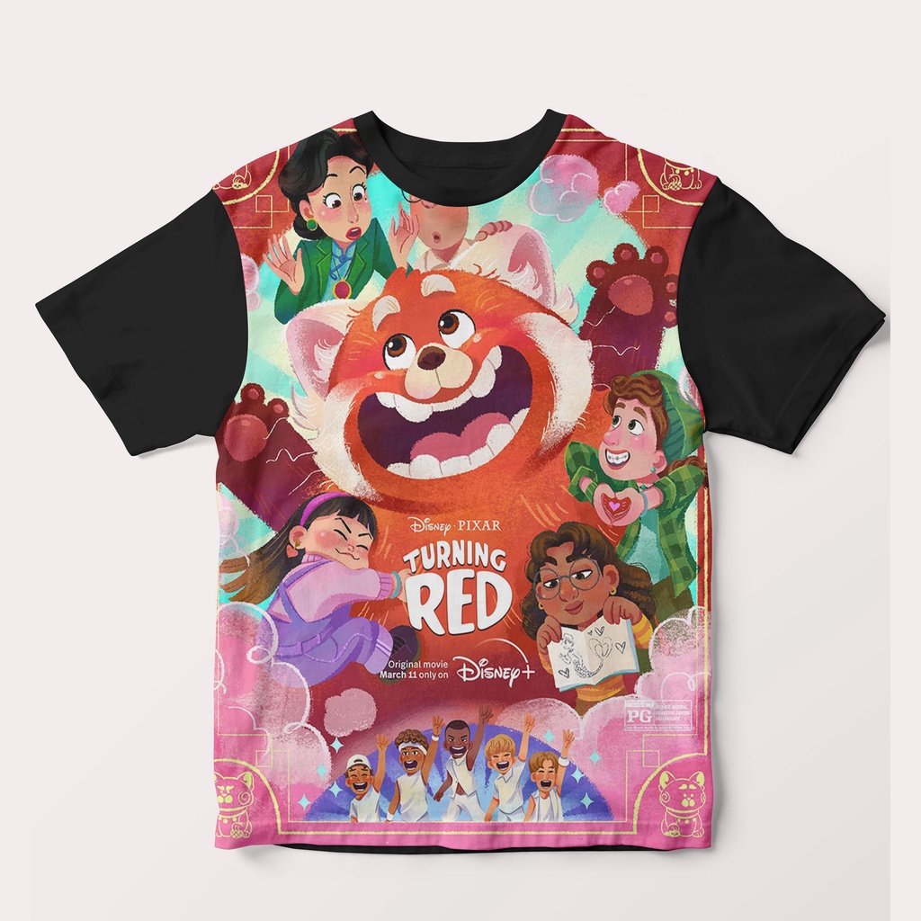Baju Kaos T-shirt Anak Karakter TURNING RED - 50