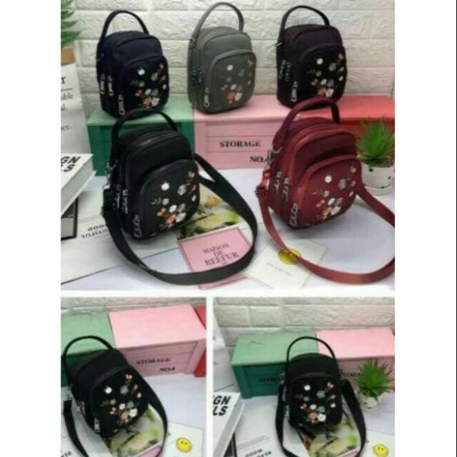 Tas wanita chibao Y332-11/Y332 bordir bunga import