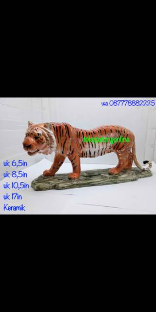 Patung Harimau Keramik Uk 6,5in