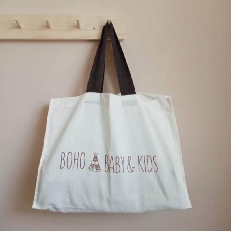 Canvas Bag Bohobaby / Pouch Motif Bohopanna / Boho Tote Bag Tas Belanja / Pouch Serbaguna