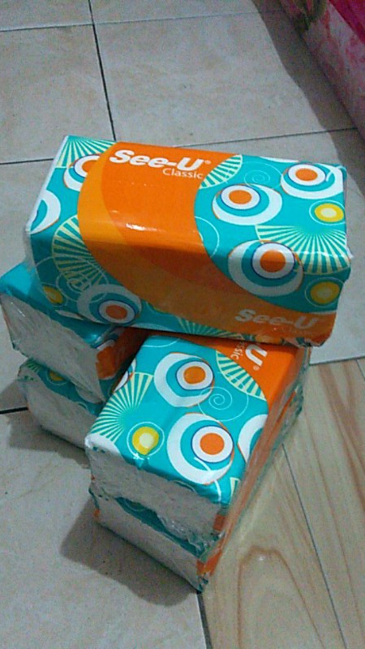 Tissue See-u 250[5pack] Sheets Kualitas Sama Tissue Paseo Smart 250 Sheets Tissu See-u 250 Sheets
