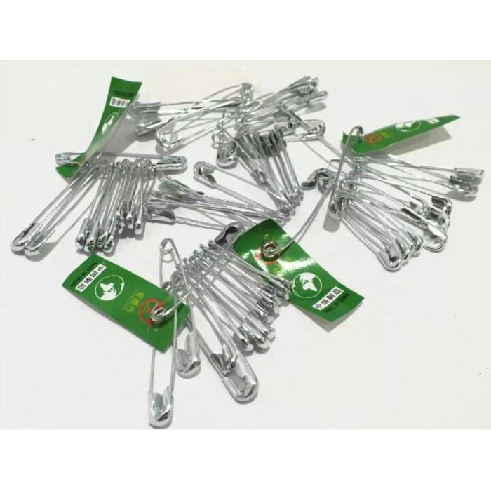 

Dijual Peniti isi 5 Lusin / 60 pcs Silver Ukuran Besar Sedang Kecil Murah
