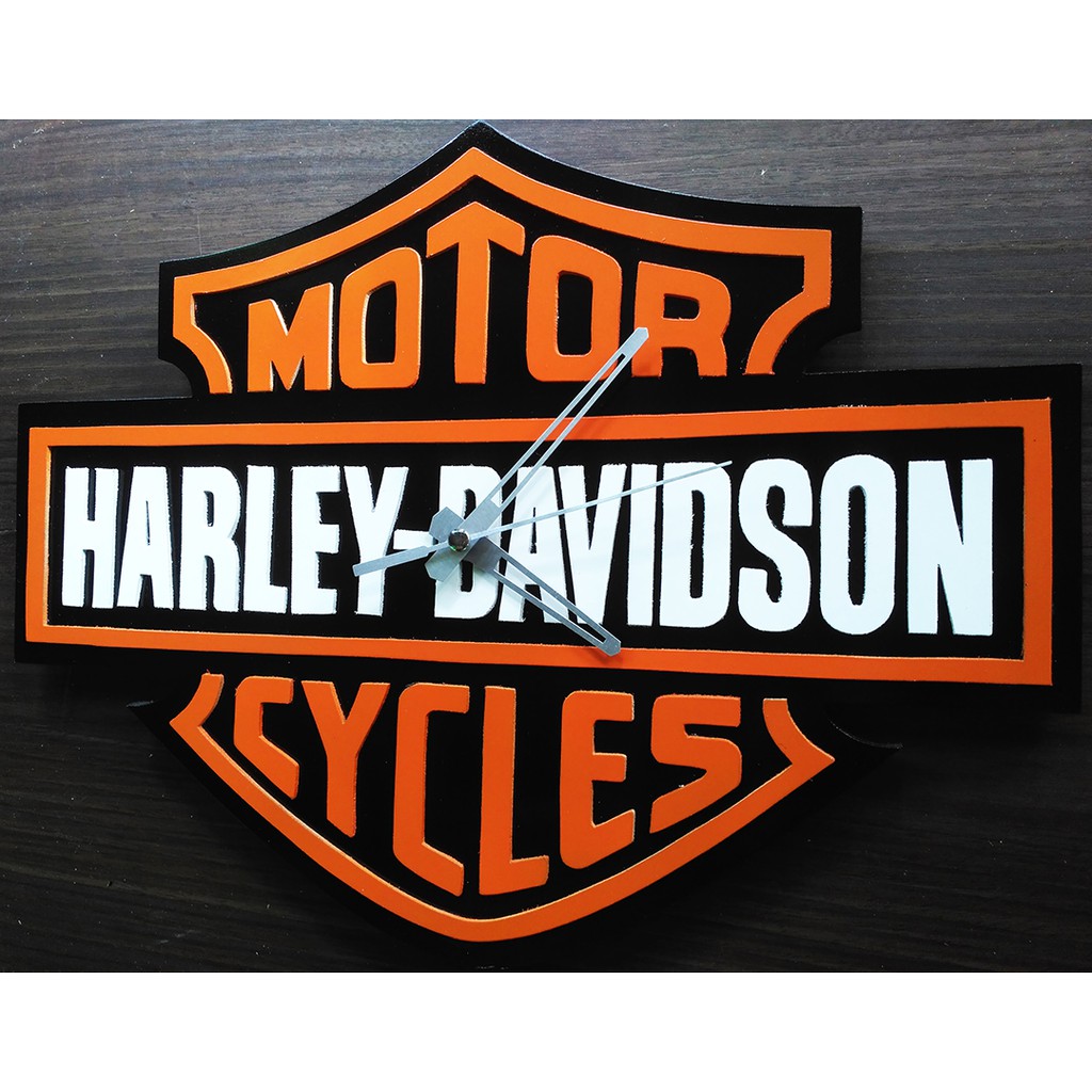 JAM DINDING HARLEY DAVIDSON Ukiran 3D Hiasan Dinding Harley Davidson HD