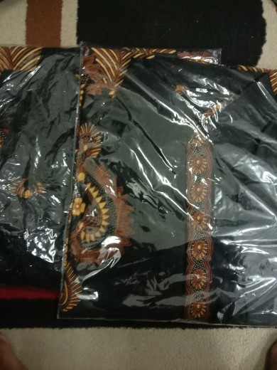 Kemeja Batik Berfuring Bahan Katun Halus Size M L Xl Xxl