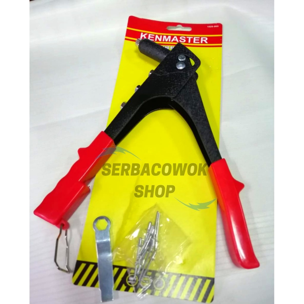 promo Hand Riveter Tang Rivet Ripet Tembak Kenmaster Plus Mata Rivet 10 pcs Termurah Berkualitas