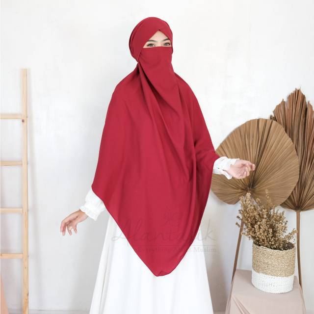 Alantasik - French Khimar XXL/ French Hijab XXL/ Jilbab syari jumbo/ Jilbab Wolfis Jumbo R.7