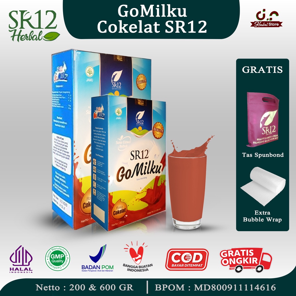 

Go Milku Gomilku Cokelat Coklat SR12 Susu Kambing Etawa Penggemuak Badan Promil Untuk Ibu Hamil Menyusui 200g 600g