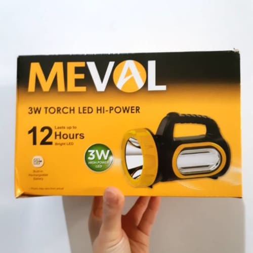 Senter LED 3W Hi-Power + 10 Bright LED - Putih MEVAL