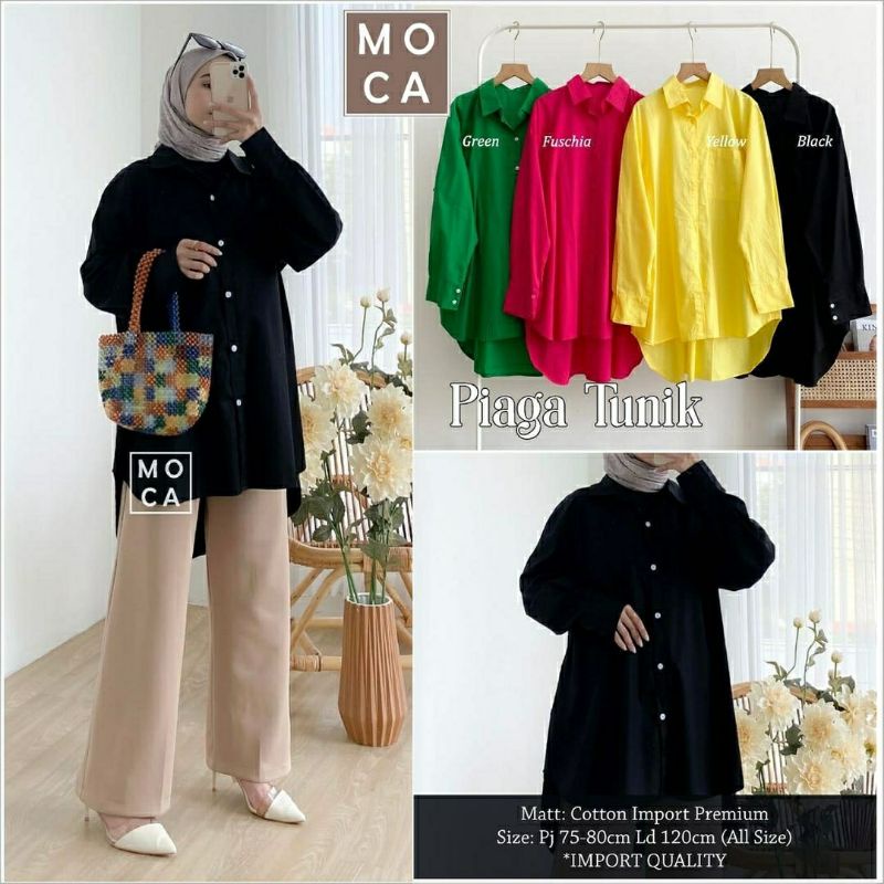 Piaga Tunik, TUNIK WANITA JUMBO POLOS CANTIK FIT XXL LD 120 BAHAN KATUN IMPORT PREMIUM TERMURAH OOTD MODIS