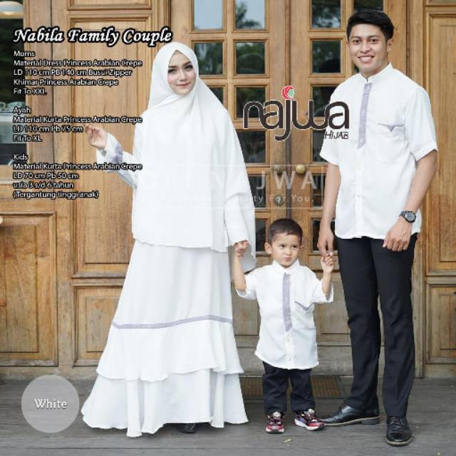 GAMIS SYARI COUPLE FAMILY NABILA ORI NAJWA