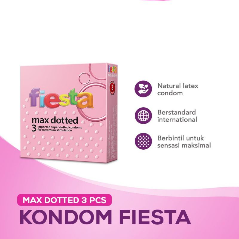 Kondom fiesta max dotted isi 3