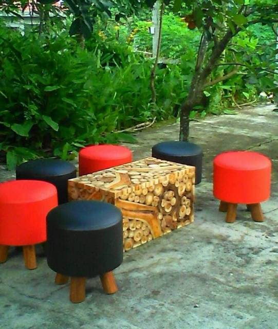 Meja kursi bangku teras unik