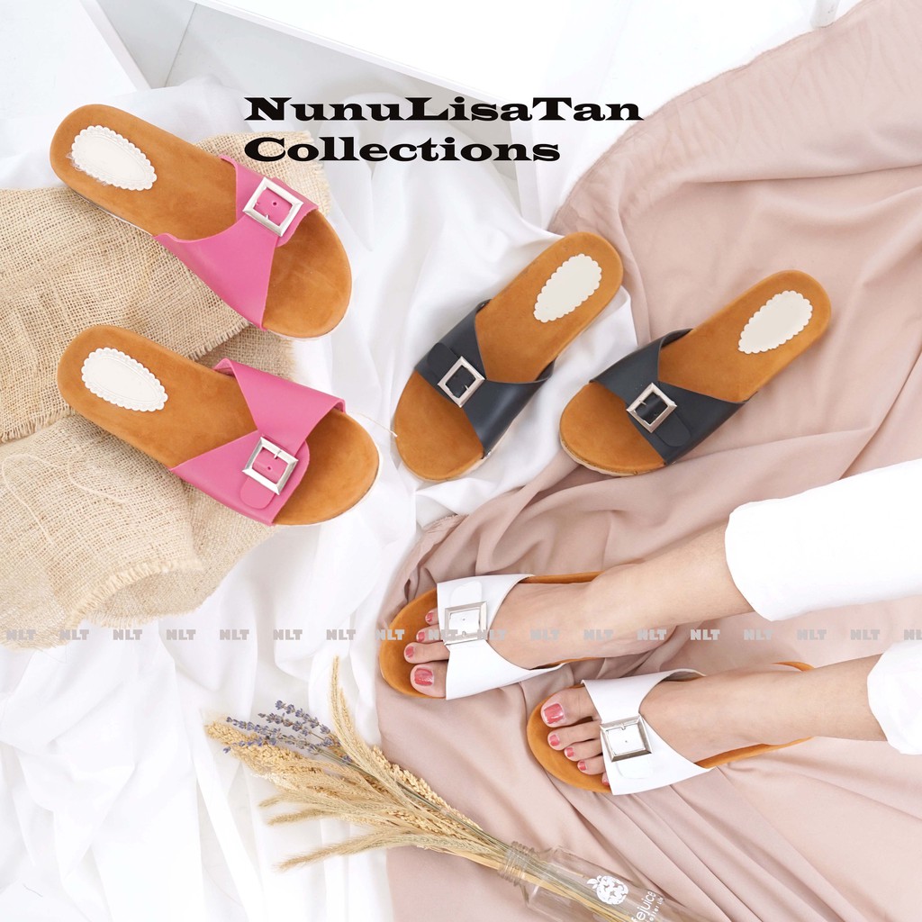 NunuLisaTan -  TeRMURAH Sandal Gesper  teplek casual wanita