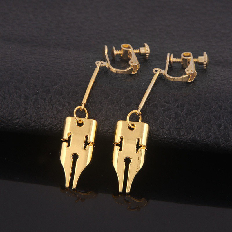 1Pair Anime JoJos Bizarre Adventure Cosplay Rohan Kishibe Metal Earrings Ear Stud Jewelry Fans Collection Otaku Gift Props|Drop Earrings