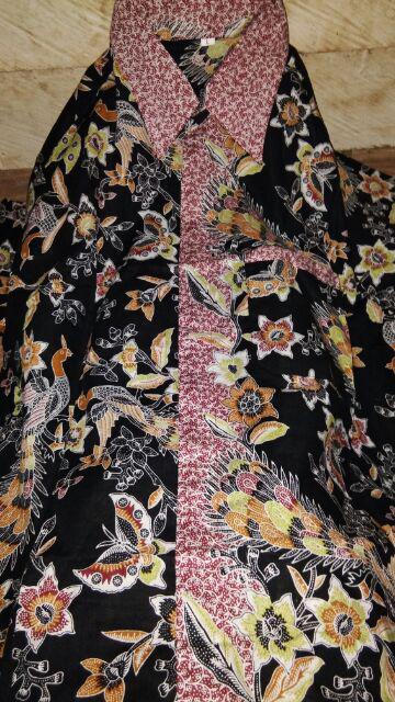 Hem Batik Pria Pendek Lawasan Sogan/pari Sulur/parang Black/merah Papua Ori By Batik Solo Dc270927