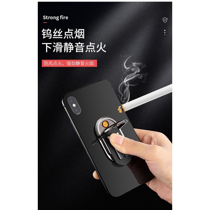 KOREK API ELEKTRIK USB BISA DI CHARGER RING HOLDER HANDPHONE