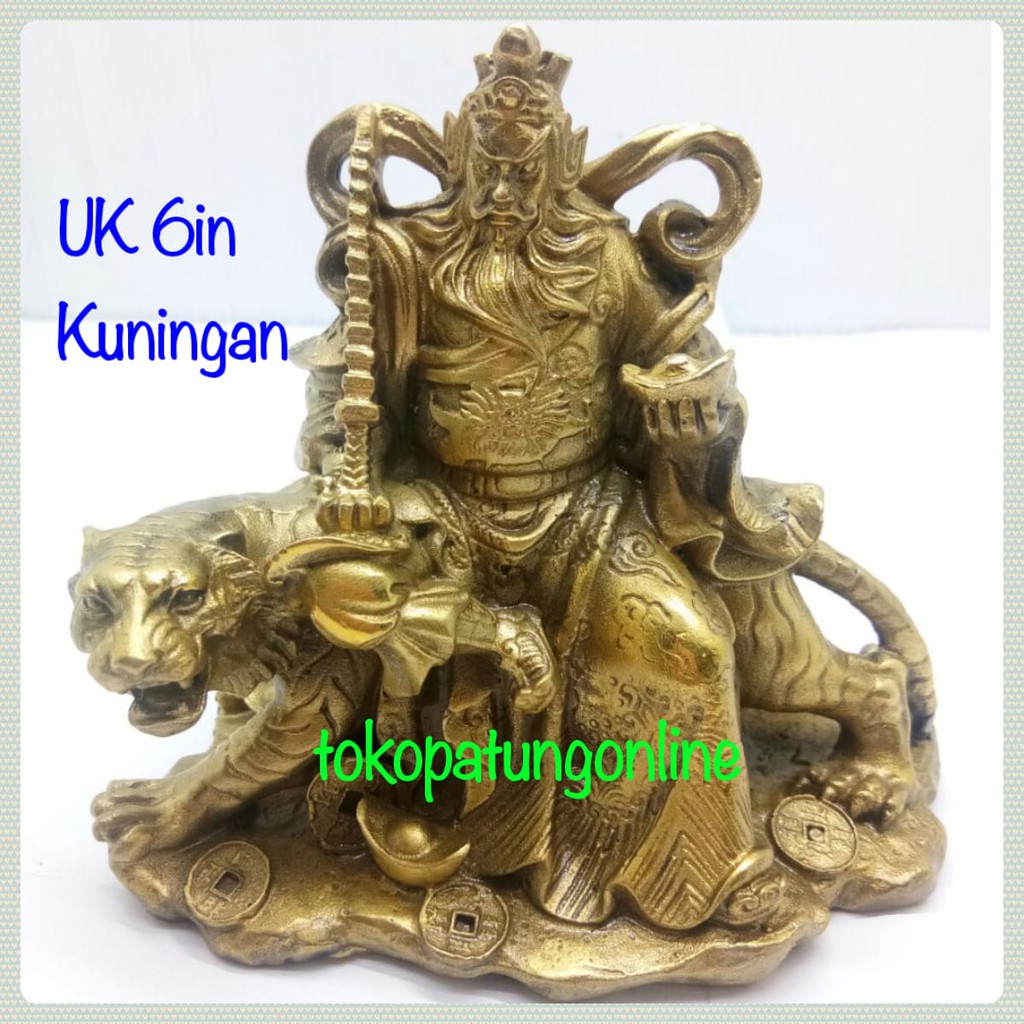 Patung Han Tan Kong Kuningan 8in