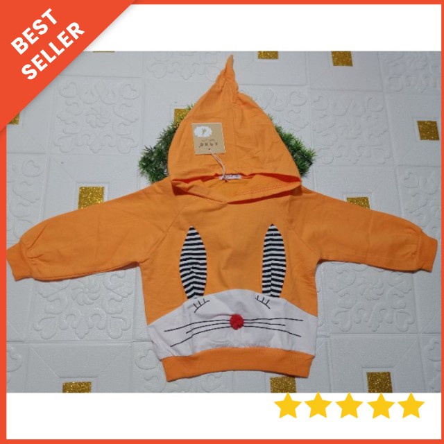 SWEATER HOODIE IMPORT ANAK CEWEK 0-5 TAHUN / SWEATER IMPORT HOODIE ANAK PEREMPUAN KELINCI 3D