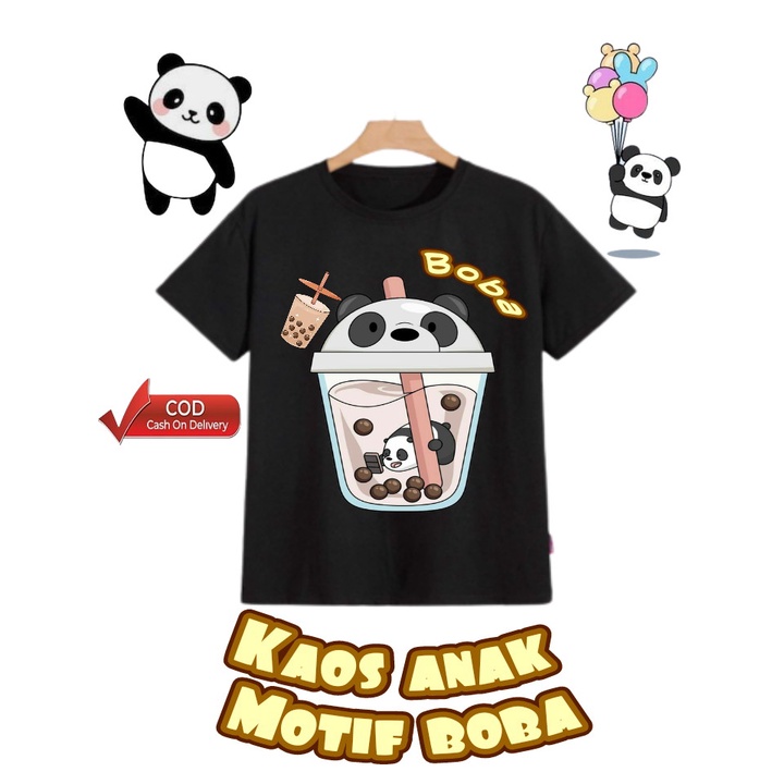 kaos anak lengan pendek/ Baju anak perempuan Boneka Boba usia 1-12 Tahun/KAOS ANAK KARAKTER BONEKA BOBA/KAOS ANAK PEREMPUAN BOBA 1-12 TAHUN