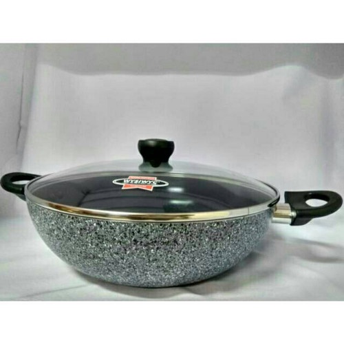 WAJAN MAXIM TUTUP KACA NEOSTONE WOK 30 cm + GC / WAJAN CERAMIK MAXIM