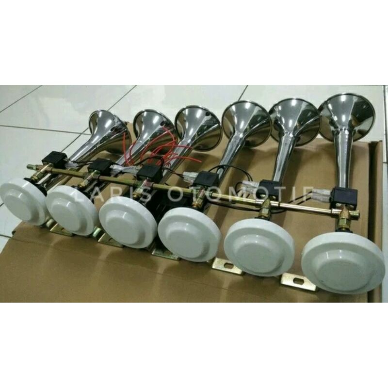 Klakson Telolet 6 Corong Modul 8 Tombol 24V 12V Bus Bis Truk Mobil