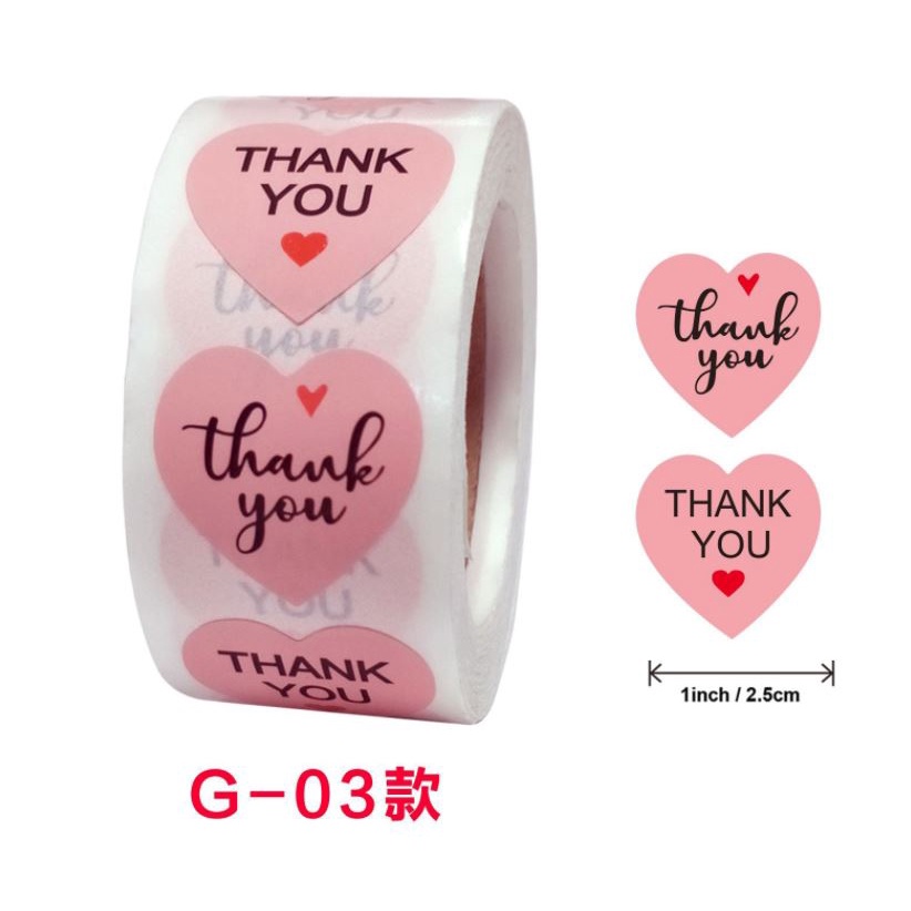 

Sticker Stiker Roll Label Cookies THANK YOU 26