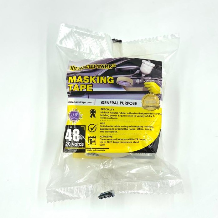 

Lakban / Isolasi Kertas / Masking Tape Nachi 2" Inch / 48 mm x 20 yard