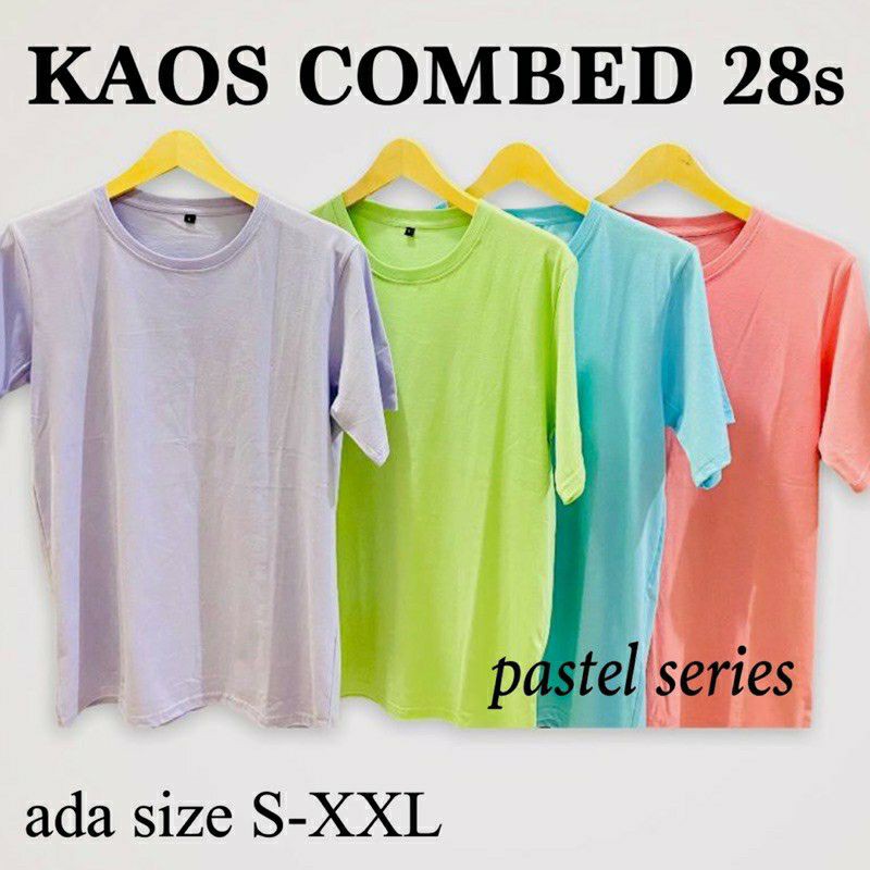 KAOS POLOS WS PASTEL COMBED 28S