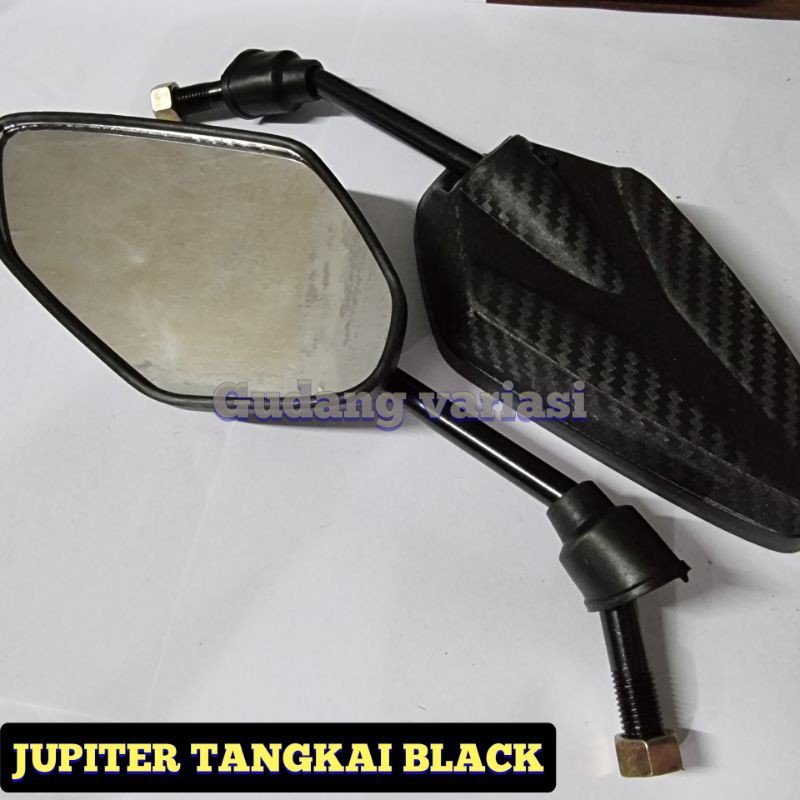 Spion Model Jupiter Carbon karbon standar Tangkai crome dan black