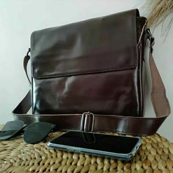 Tas Kerja Slempang Pria Kulit Asli 100%Original // Tas Pria Keren Terlaris