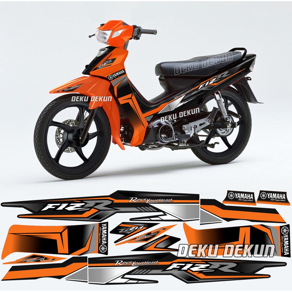 Striping fizr f1zr f1z r variasi Brt Orange Hitam tahan vernis