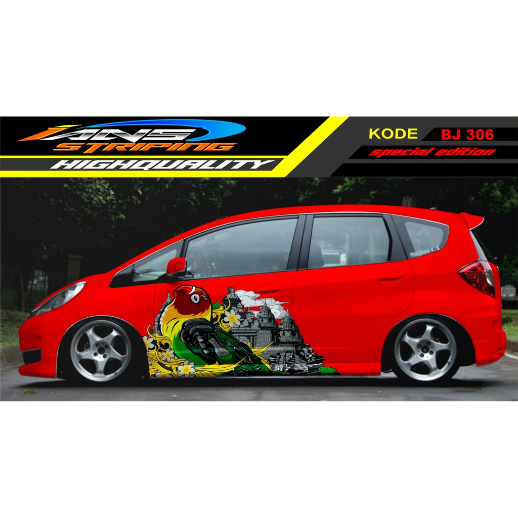 STIKER MOBIL JAZZ, BRIO, AGYA, YARIS, SIGRA / DECAL STICKER MOBIL / STICKER MOBIL BURUNG