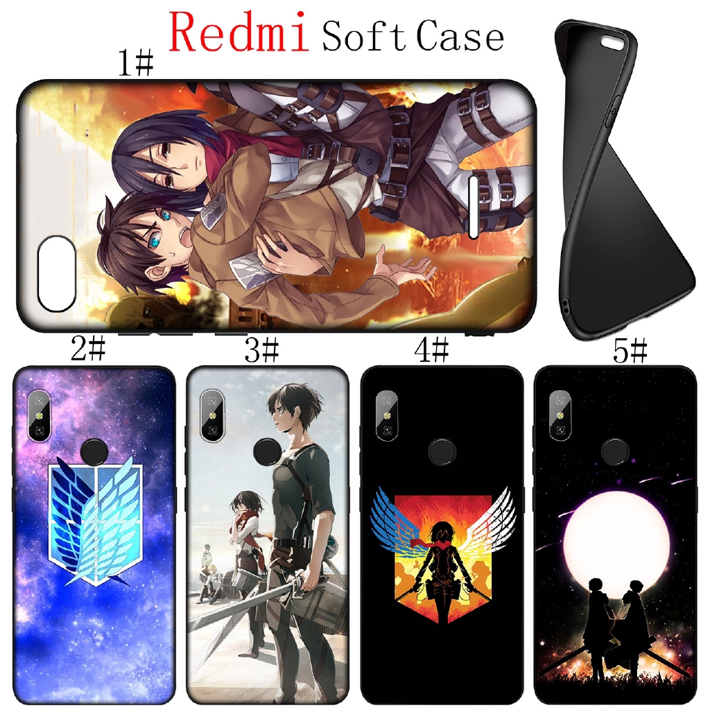 Soft Case Xiaomi Redmi 8A 7A K20 Note 8 7 Pro 8T Motif Anime Attack On