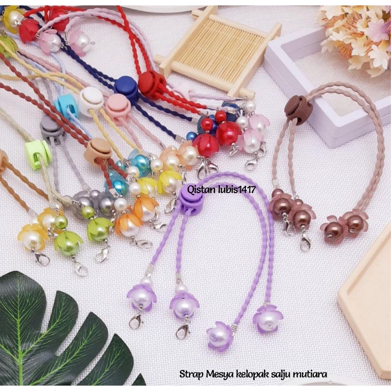 Strap Mesya kelopak salju mutiara