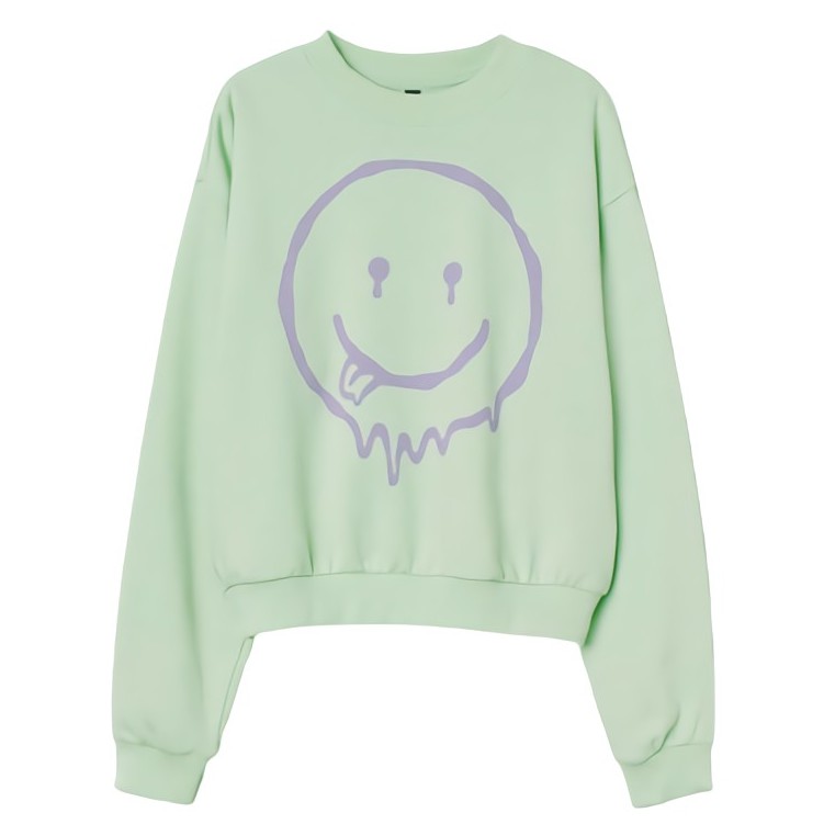 sweater wanita crop ovesize GRUNGE MINT sweter cewek kekinian