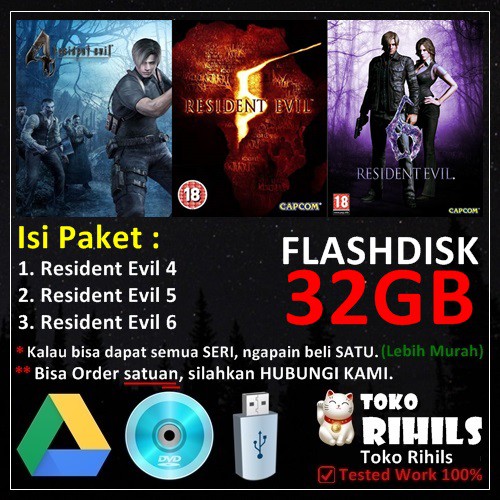 Resident Evil 4 5 dan 6 Game PC Laptop