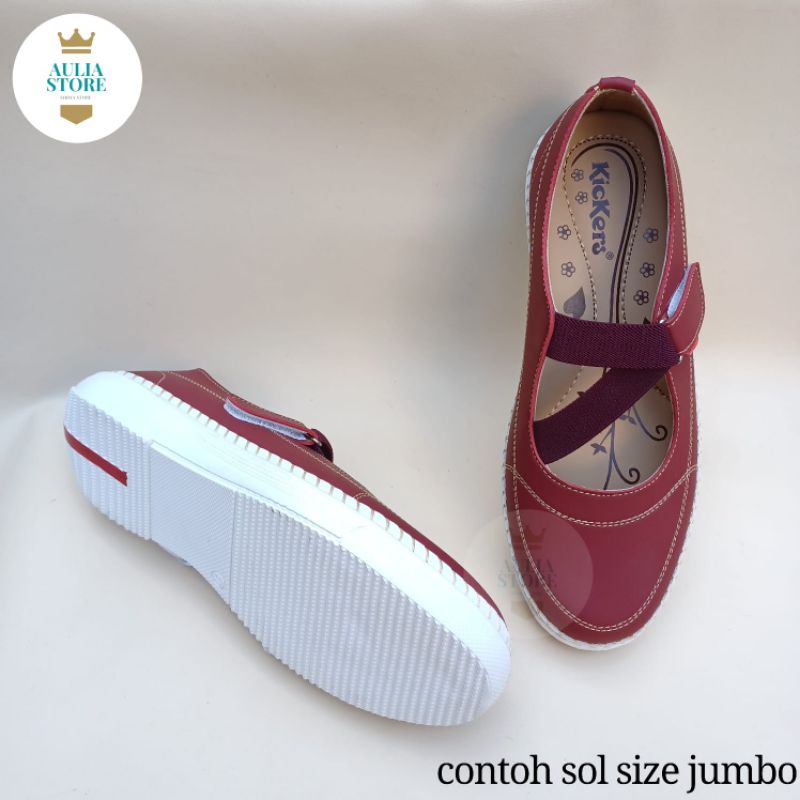 sepatu  kickers wanita slip on big size 41_45 new aulia 31