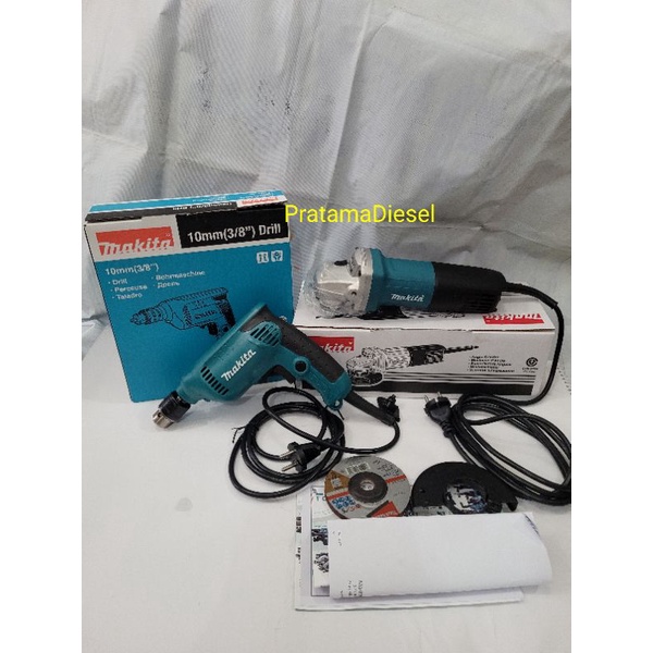 Paket Gerindra MAKITA 9553B+Bor MAKITA 6412 10mm
