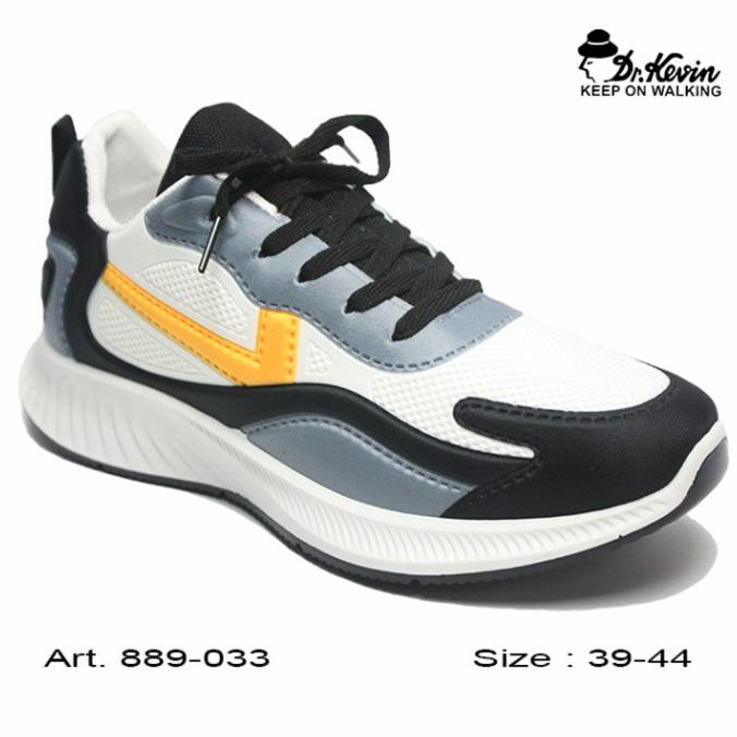 Dr. Kevin Sepatu Sport Pria Men Sneakers 889-033 - Putih/Kuning