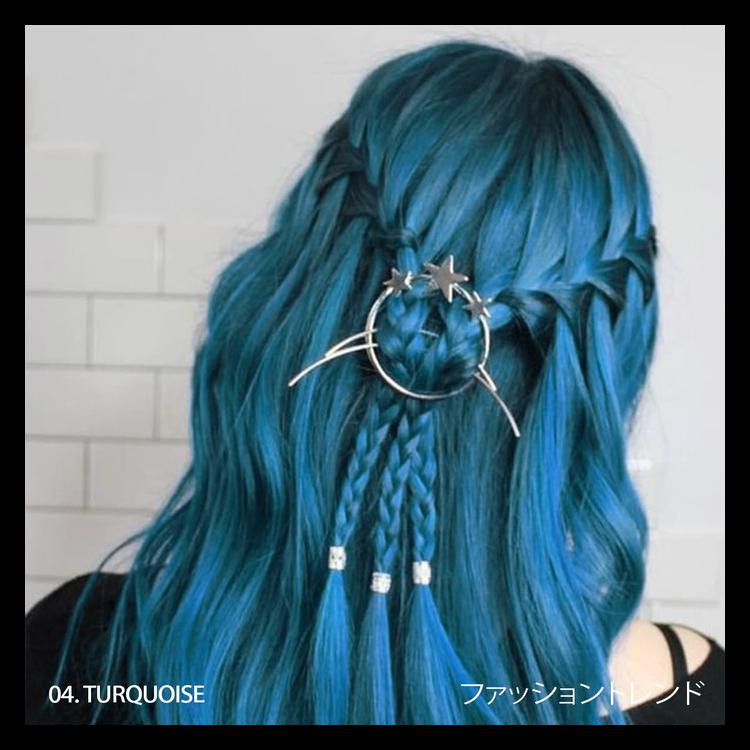 Chaoben 04. Turquoise - Hair Color Cream Cat Pewarna Rambut Tosca Biru Kode 1086