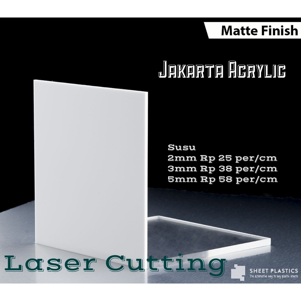 Acrylic 5mm Putih Susu Akrilik Custom Lasercut Termurah