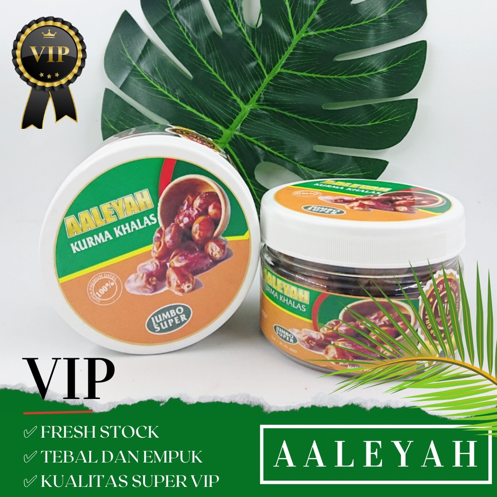 Kurma Khalas VIP 150 gram Khalas Aaleyah kualitas Super Grade A+