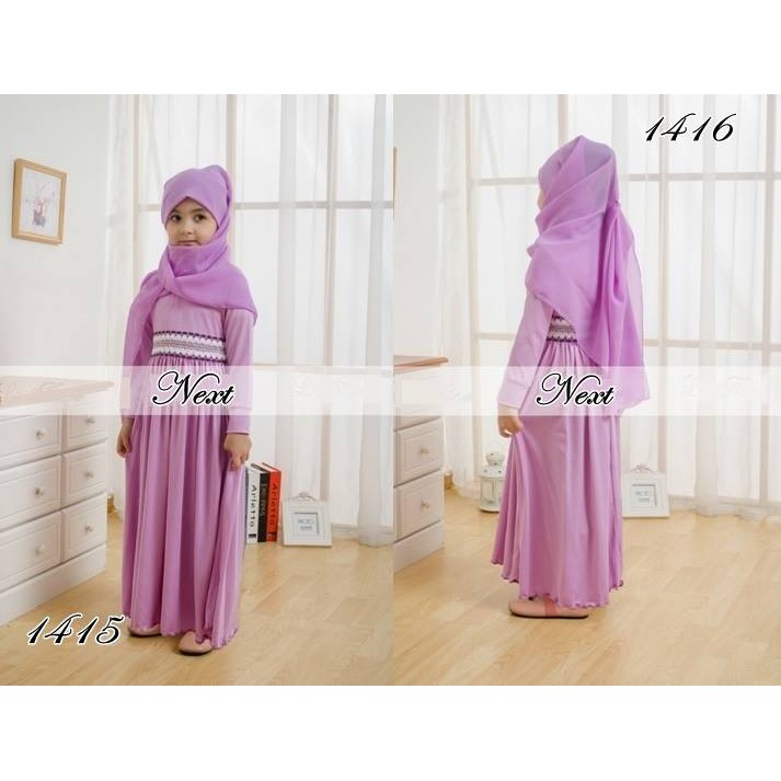 NEXT 1415 - 1416 / BAJU MUSLIM GAMIS ANAK UNGU