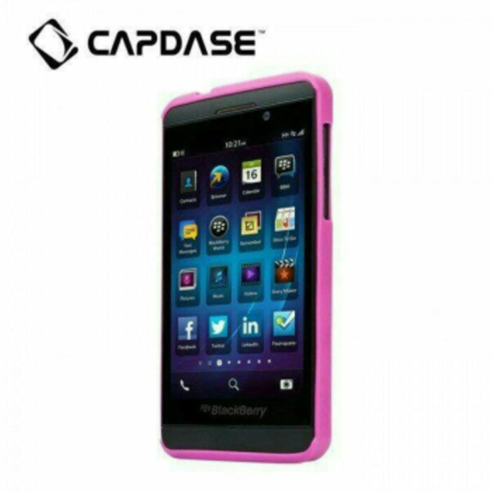 GROSIR AKSESORIS HP Capdase Soft Jacket Lamina Blackberry Z10 Case - Fuchsia
