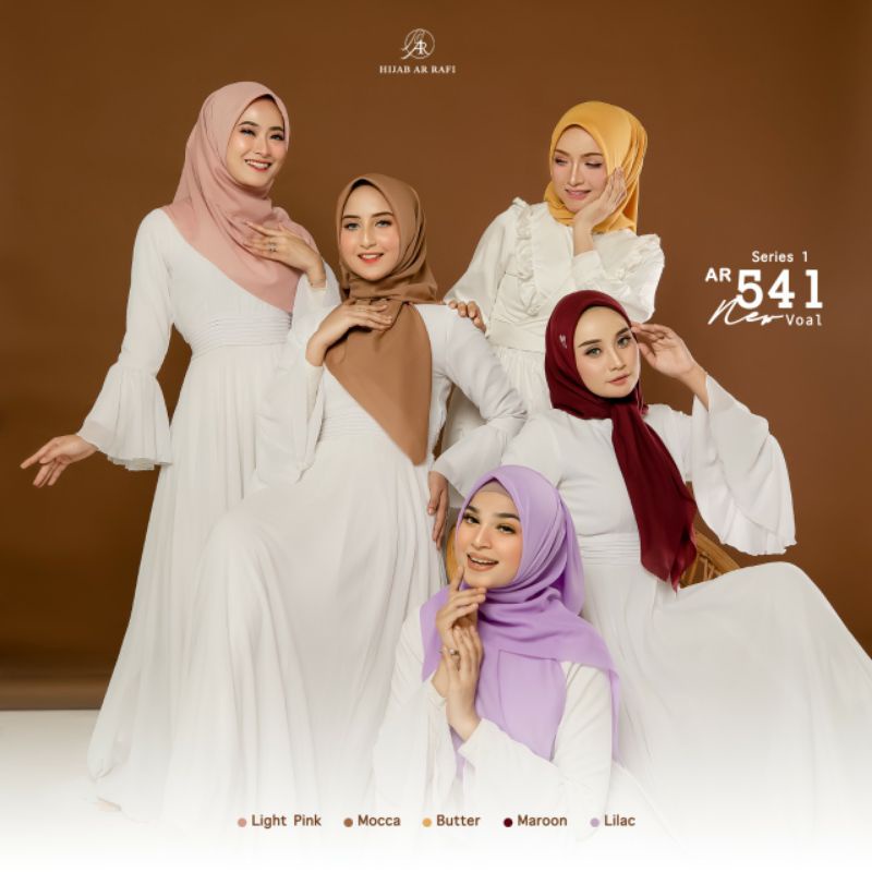 AR 541 Hijab Arrafi Kerudung segi empat terbaru 2022